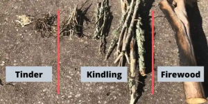 Tinder, kindling and firewood