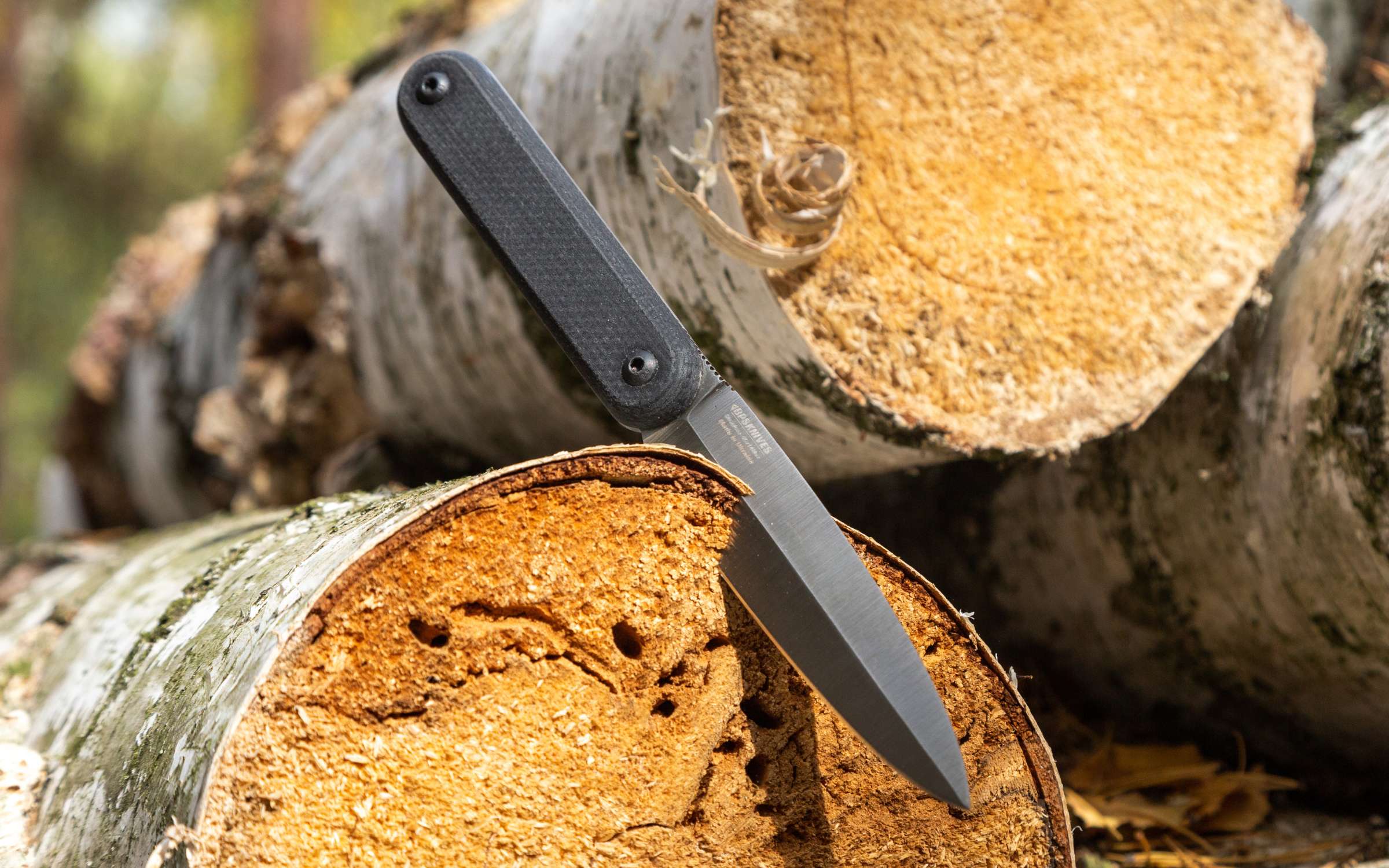 Knife with micarta handle